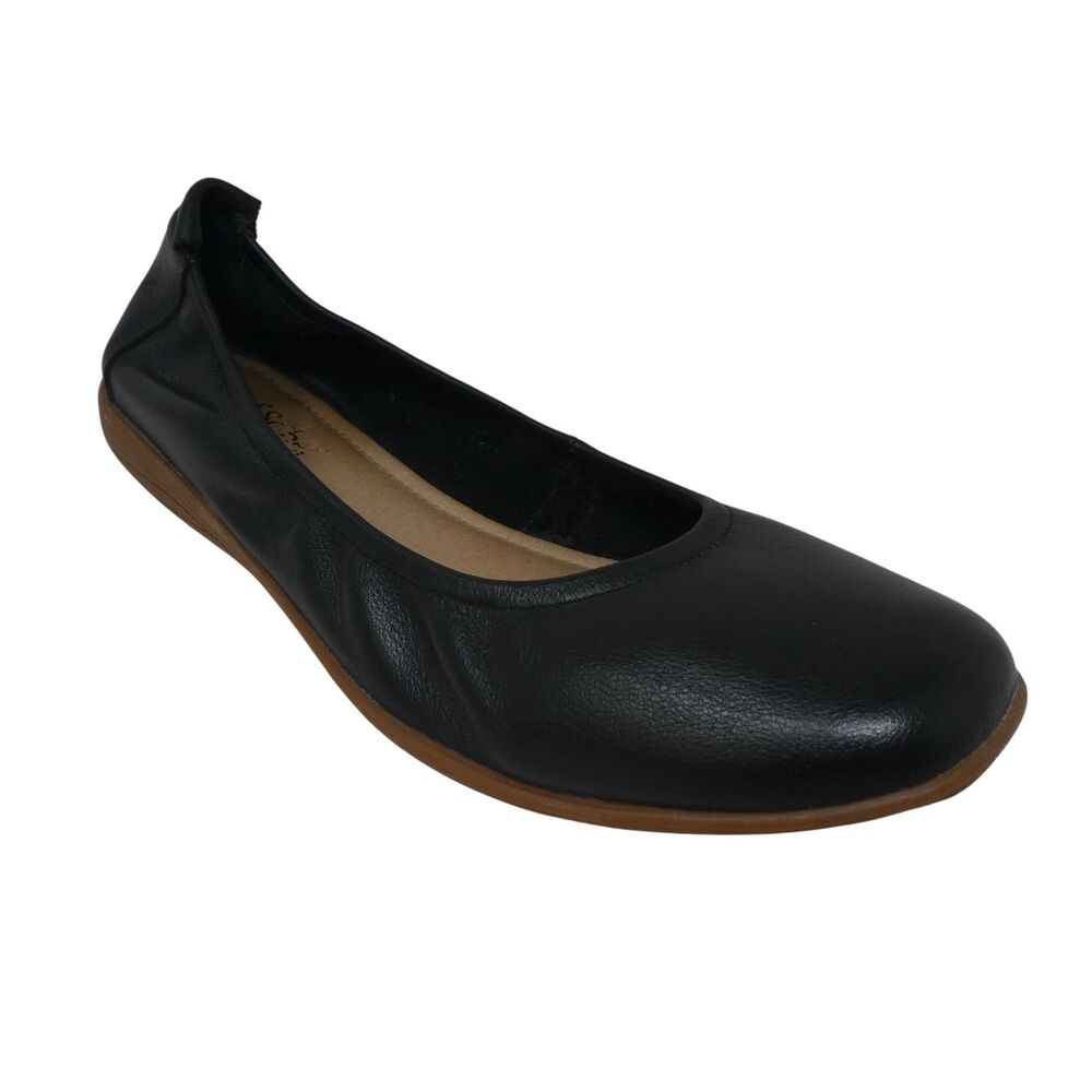 Joseph Seibel Fenja Black Leather Ballet Flats‎